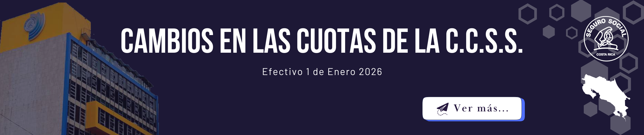 CCSS Cambios en las cuotas obrero patronales