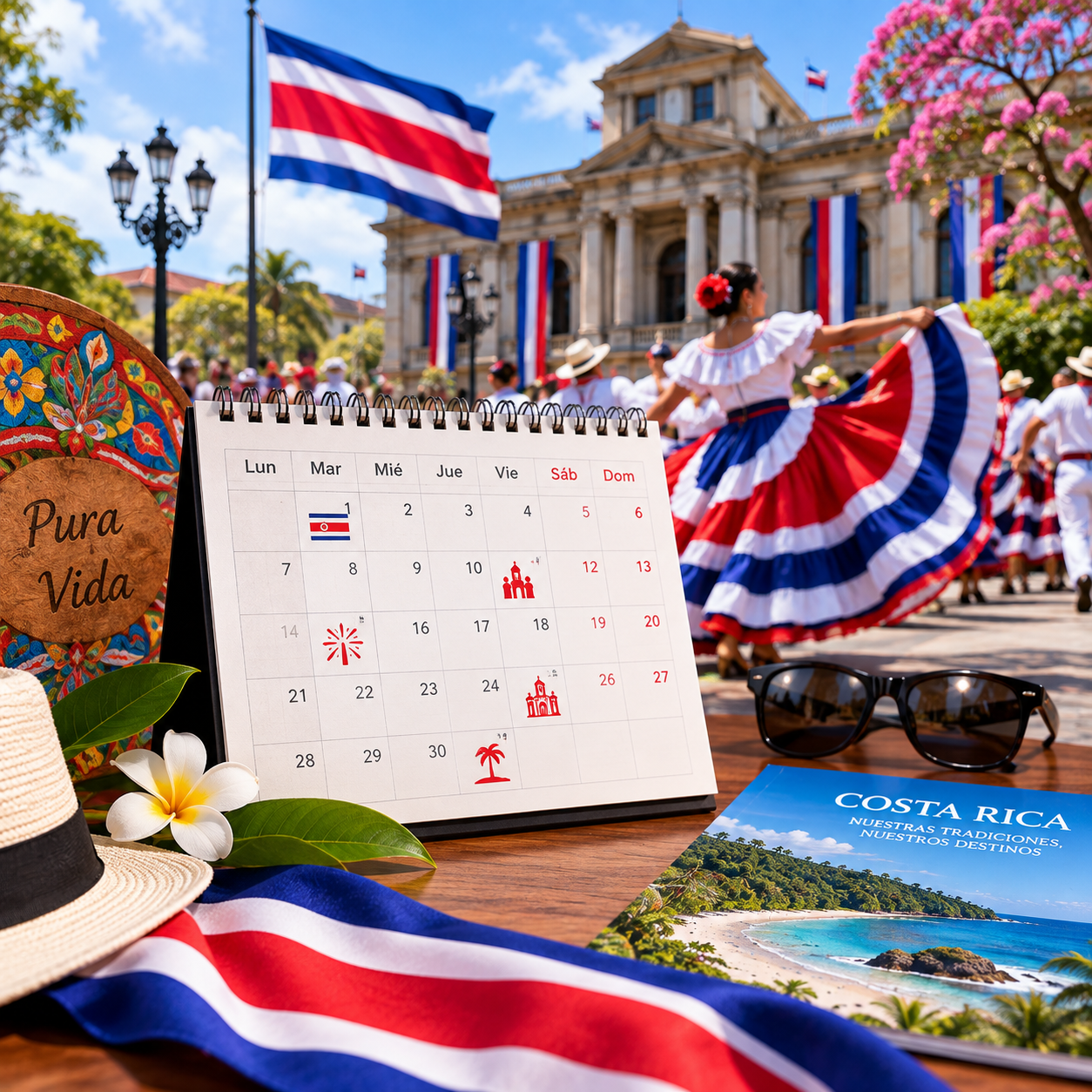 Feriados en Costa Rica para el año 2026